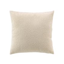 Coussin déhoussable en bouclette unie - Naturel - 45x45 cm - Polyester - Home Maison