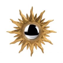 Ex-voto miroir soleil déco murale - Doré - 31 cm - Résine - Home Maison