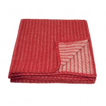 Plaid laine 100% - Rouge - Laine - Home Maison