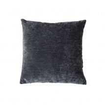 Coussin déhoussable en velours - Gris - Velours - Home Maison
