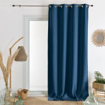 Rideau en flanelle - Bleu - 140x260 cm - Polyester - Home Maison
