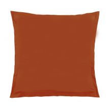 Taie d'Oreiller Unie en 100 % Coton - Orange - Coton - Home Maison