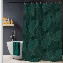 Rideau de Douche avec Crochets Jade - Vert - 180x200 cm - Polyester - Home Maison