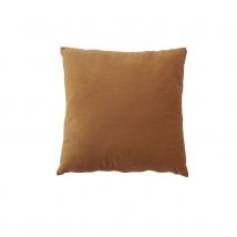 Coussin dehoussable en velours - Marron - Polyester - Home Maison