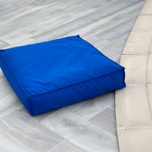 Coussin de sol inter / exter - Bleu Roi - 71x71x35 cm - Polyester - Home Maison