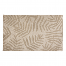 Tapis intérieur et extérieur à feuilles - Beige - Polypropylène - Home Maison
