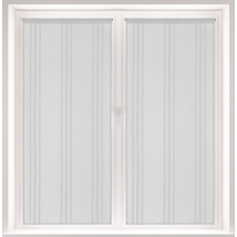 Paire de Vitrages aux Rayures Tons sur Tons - Blanc - Polyester - Home Maison