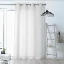 Voilage Aérien en toile de jute - Blanc - 150x240 cm - Jute - Home Maison