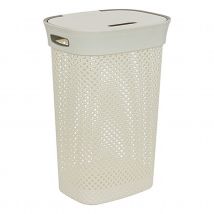 Panière à linge moderne - Ecru - 60 L - Plastique - Home Maison