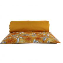 Matelas bain de soleil extérieur motif exotique - Jaune - Home Maison