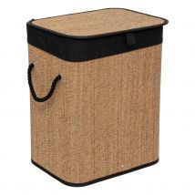 Panier à linge bambou 60 L - Marron - Bambou - Home Maison
