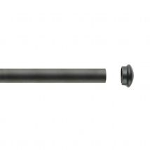 Tube tringle noir mat 1,5 m x 28 mm - Noir - Métal - Home Maison