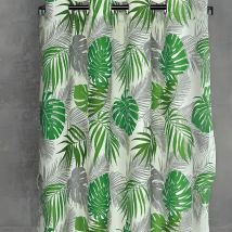 Rideau d'ameublement esprit tropical - Vert - 140x180 cm - Polyester - Home Maison