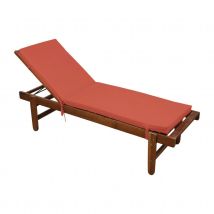 Matelas Bain de soleil extérieur imperméable - Terracotta - 60x190 cm - Polyester - Home Maison