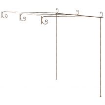 Pergola en fer extérieur - Marron - Fer Forgé - Home Maison