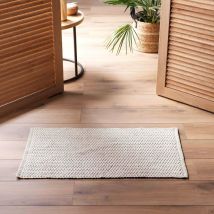 Tapis Flavio Tissé avec Reliefs - Naturel - 50x80 cm - Coton/Polyester - Home Maison