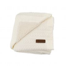 Couverture réversible pour enfant - Effet maille - Crème - 75x100 cm - Polyester - Home Maison