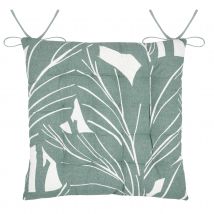 Galette de chaise motif floral - Vert - Home Maison