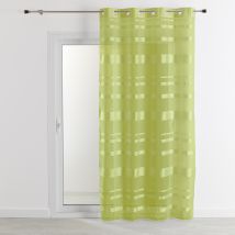 Voilage rayures horizontales - Vert clair - Polyester - Home Maison