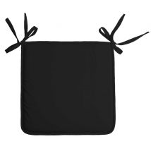 Galette de chaise unie aux multiples couleurs - Noir - Polyester - Home Maison