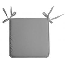 Galette de chaise unie aux multiples couleurs - Gris souris - Polyester - Home Maison