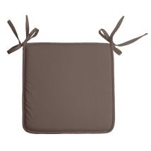 Galette de chaise unie aux multiples couleurs - Taupe - Polyester - Home Maison