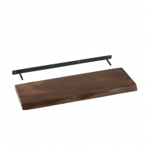 Etagère murale en acacia avec support fixation - Marron Foncé - 70 cm - Bois - Home Maison