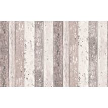 Papier peint planche de bois - Marron Clair - Polyester - Home Maison
