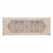 Tapis anti-dérapant à motif ethnique - Beige - 200x80 cm - Coton - Home Maison