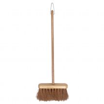 Balayette d’âtre en fibres naturelles pour cheminée - Marron Clair - 8x54 cm - Bois - Home Maison