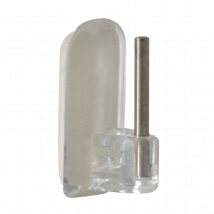 Lot de 4 crochets de tringle sans perçage déportés - Transparent - Plastique - Home Maison