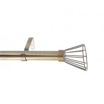 Kit tringle à rideaux extensible cône - Doré - 120-210 cm - Métal - Home Maison