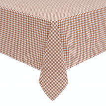 Nappe rectangle en coton vichy - Marron - Coton - Home Maison