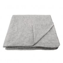 Couverture chaude laine et mohair - Gris clair - 180x240 cm - Laine/Mohair - Home Maison