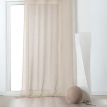Rideau voilage tamisant en poly-lin - Ecru - 145x240 cm - Poly-Lin - Home Maison