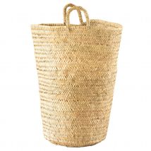 Grand panier en feuilles de palmier avec anse - Naturel - 35x55 cm - Osier - Home Maison