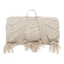 Dessus de lit tufté style bohème - Beige - 260x240 cm - Coton - Home Maison