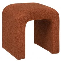 Pouf à bouclettes - Ambre - 40x45 cm - Polyester - Home Maison