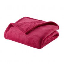Couverture unie et colorée - Fuchsia - Microfibre - Home Maison