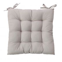 Galette de chaise piquée - Naturel - Polyester - Home Maison