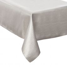 Nappe rectangulaire à paillettes - Blanc - Polyester - Home Maison