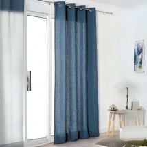Rideau "Authentique" en 100% lin - Bleu Marine - 135x260 cm - Lin - Home Maison