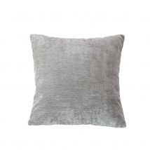Coussin déhoussable en velours - Gris - Velours - Home Maison