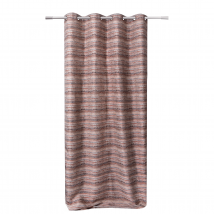 Rideau à rayures colorées - Rouge - Polyester - Home Maison