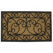 Paillasson rectangle en coco et caoutchouc - Naturel - 45x75 cm - Latex - Home Maison