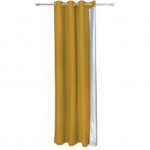 Rideau thermique à œillets et déperlant - Jaune - 140x250 cm - Polyester - Home Maison