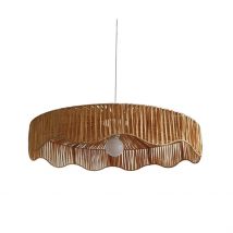 Suspension en raphia tressé - Naturel - 70 cm - Papier - Home Maison