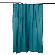 Rideau de douche en polyester - Bleu Pétrole - 180x200 cm - Polyester - Home Maison
