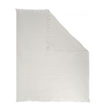 Couverture lit enfant tissu nid d'abeille - Violet - Coton - Home Maison