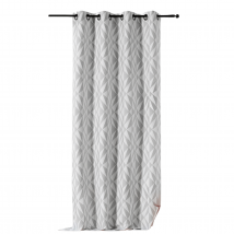 Rideau jacquard géométrique - Gris - Home Maison